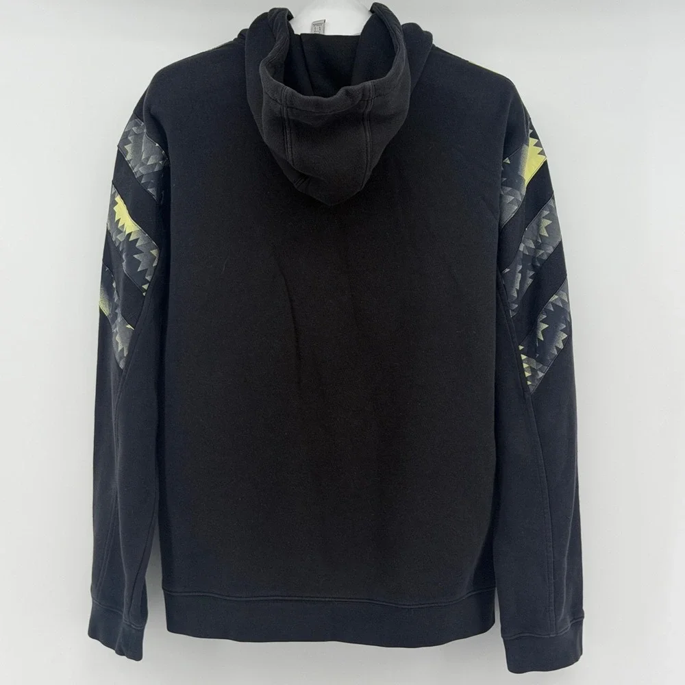Adidas Hoodie Mens S Graphic Trefoil Pullover Geometric 3-Stripe Sweatshirt
